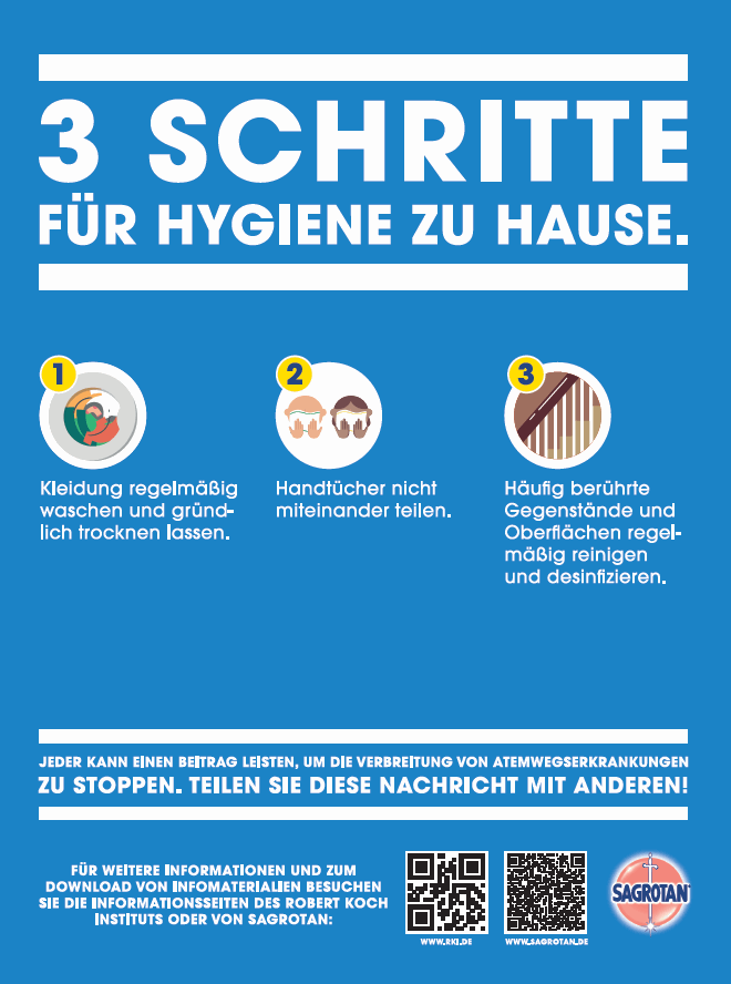 3 Schritte für Hygiene zu Hause